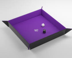 Gamegenic - Magnetic Dice Tray - Black/Purple - Square